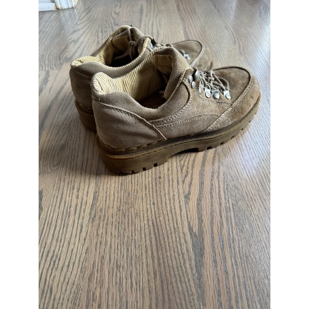 VTG Route66 Y2K Creepers Grunge Jammers Platform Chunky Lug‎ Sole Tan Suede Sz 8